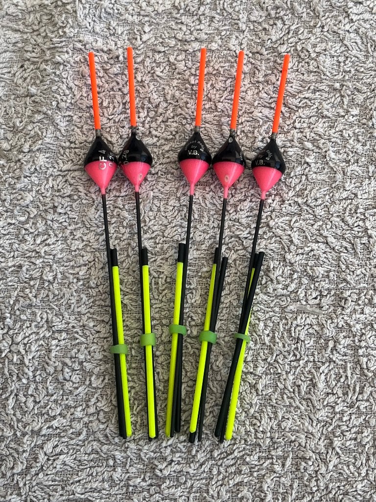 adv 271 / NIEUW set 5 commercial dobbers CF 0,20gr, Watersport en Boten, Hengelsport | Witvissen, Ophalen of Verzenden, Nieuw