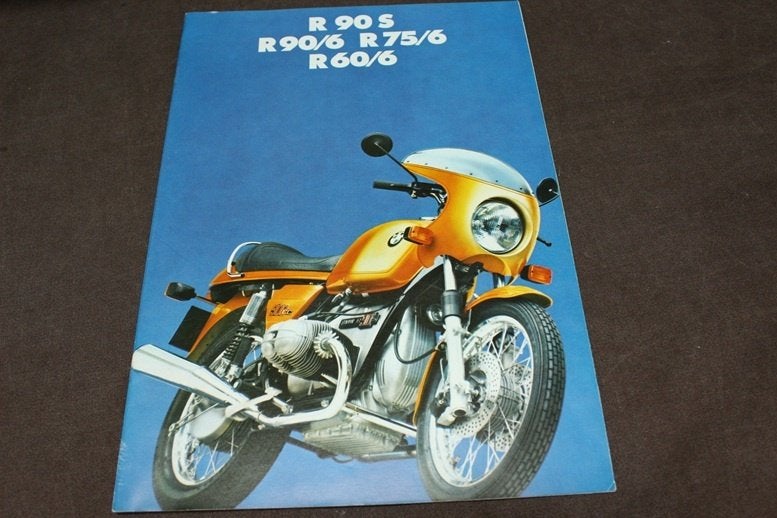 BMW R90 S R90/6 R75/6 R60/6 1974 motorfiets verkoopfolder, Ophalen of Verzenden, BMW