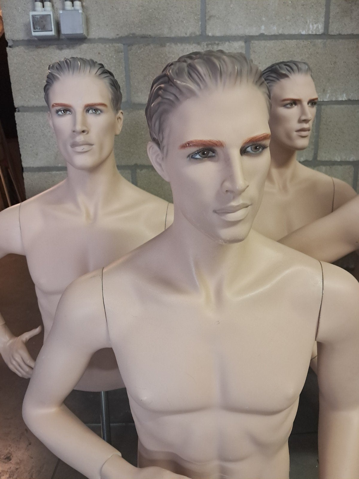 Realistische vintage heren torso's ,paspoppen, Ophalen of Verzenden, Zo goed als nieuw