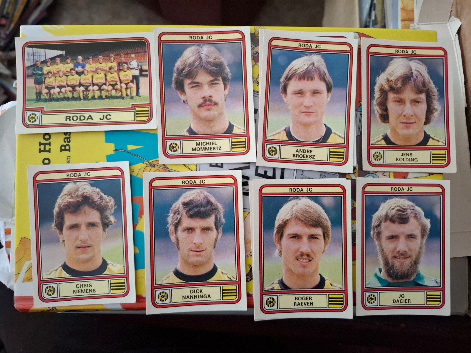 7 x Panini voetbal 80 Roda JC, Verzamelen, Sportartikelen en Voetbal, Ophalen of Verzenden, Nieuw, Roda JC, Poster, Plaatje of Sticker