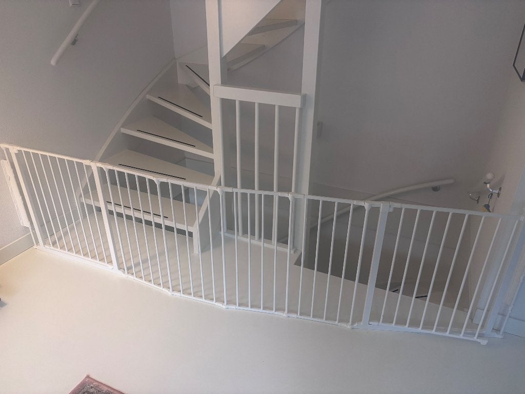 Traphekje (BabyDan Flex XL) wit, Kinderen en Baby's, Traphekjes, Ophalen, Zo goed als nieuw, 115 cm of meer, Metaal of IJzer