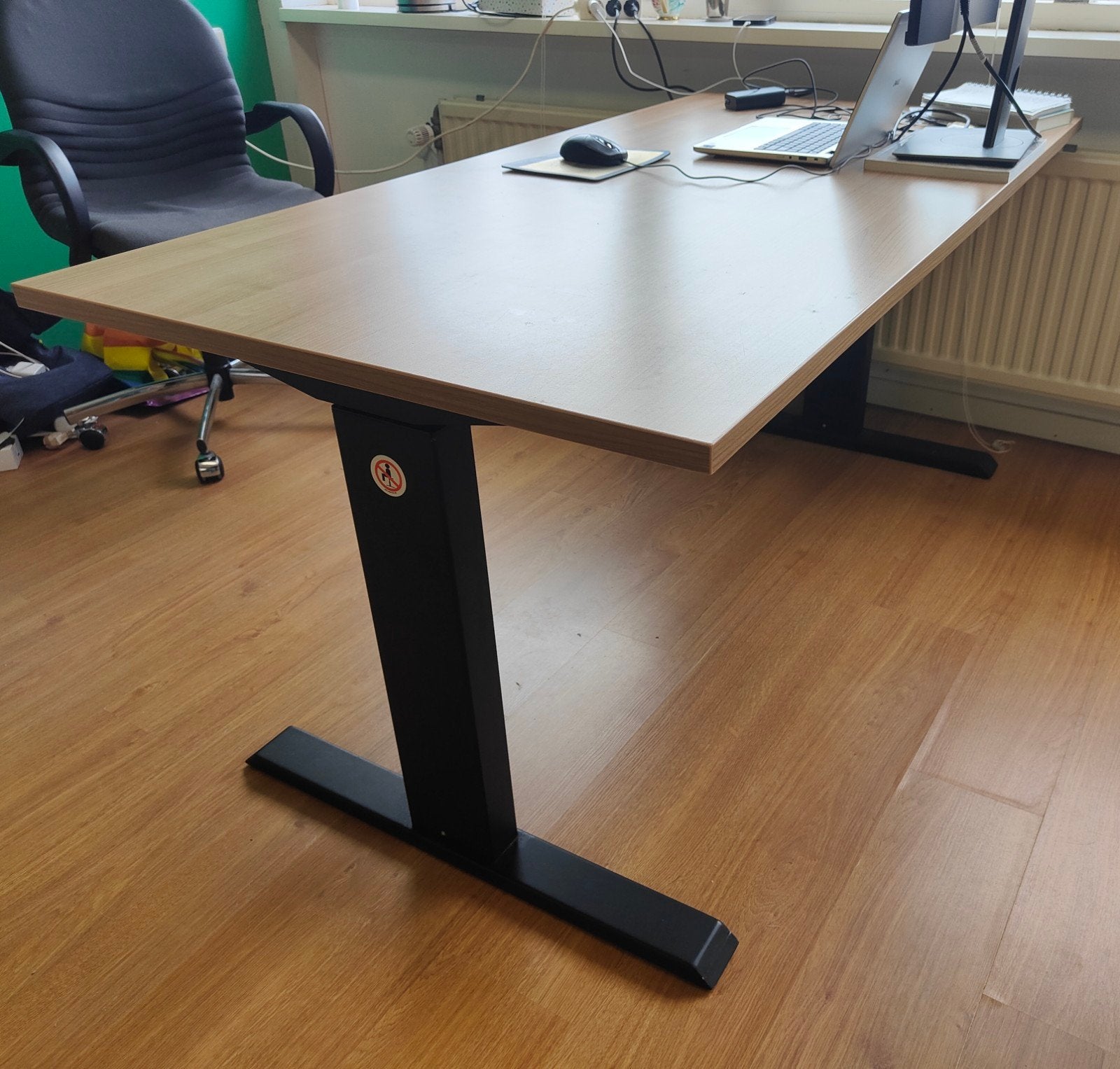 Manueel zit-sta bureau, 160x80, ophalen voor 21 september!, Huis en Inrichting, Bureaus, Ophalen, Zit-sta bureau, 160 cm, In hoogte verstelbaar