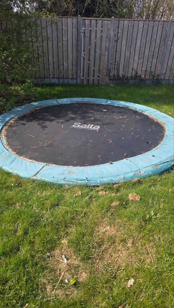 Inground trampoline 366cm, Ophalen, Gebruikt