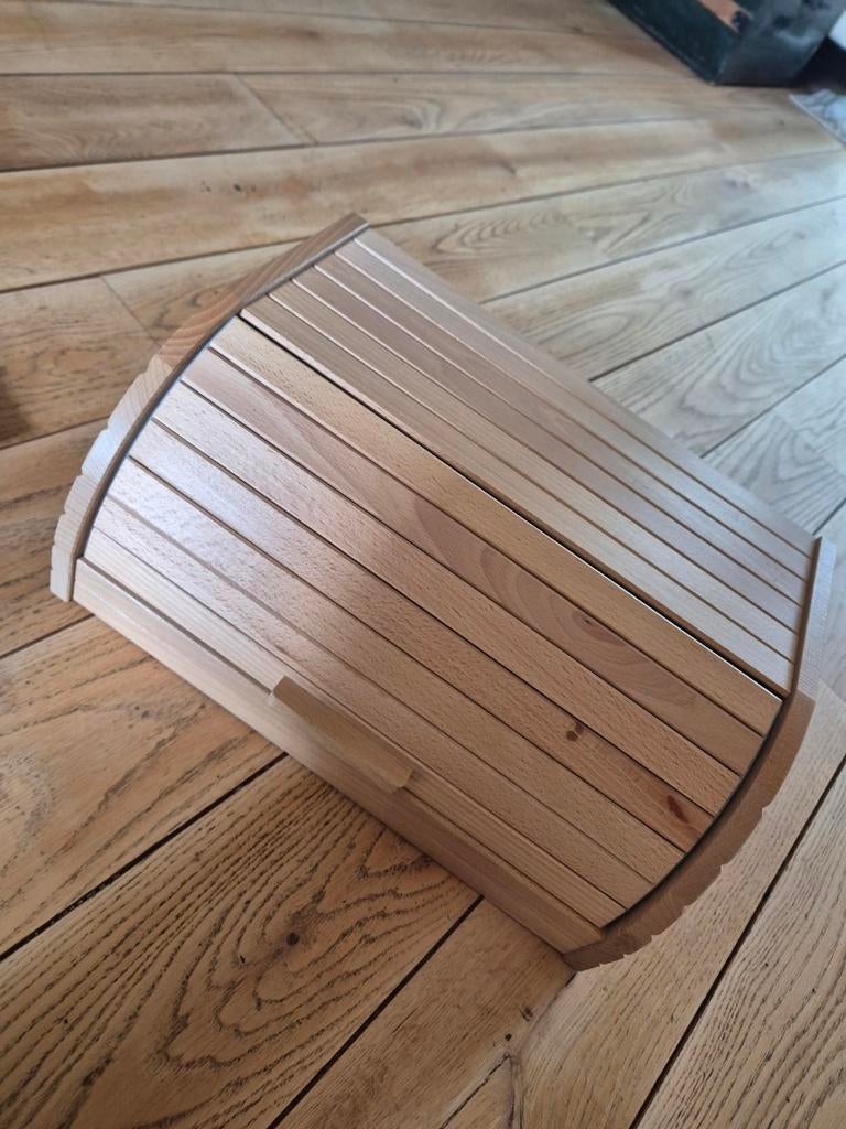 Houten broodtrommel - Broodbak, Hout, Ophalen of Verzenden, Zo goed als nieuw, Broodtrommel