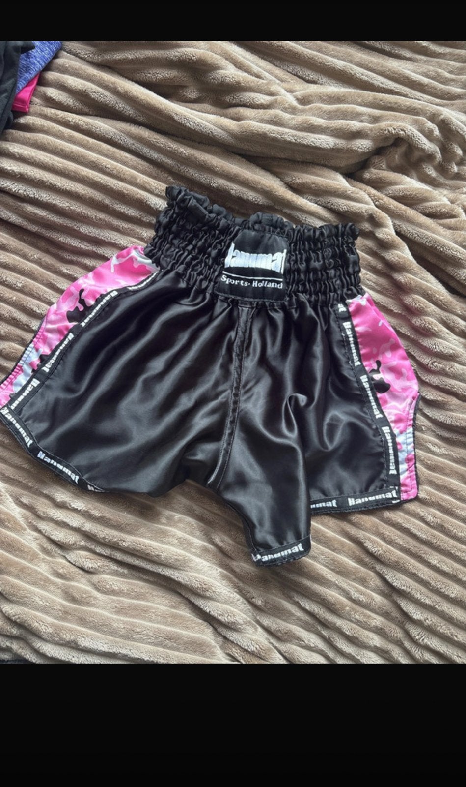 Hanumat Boks Sport Broekje - Zwart/Roze, Sport en Fitness, Boksen, Ophalen of Verzenden, Gebruikt, Bokskleding