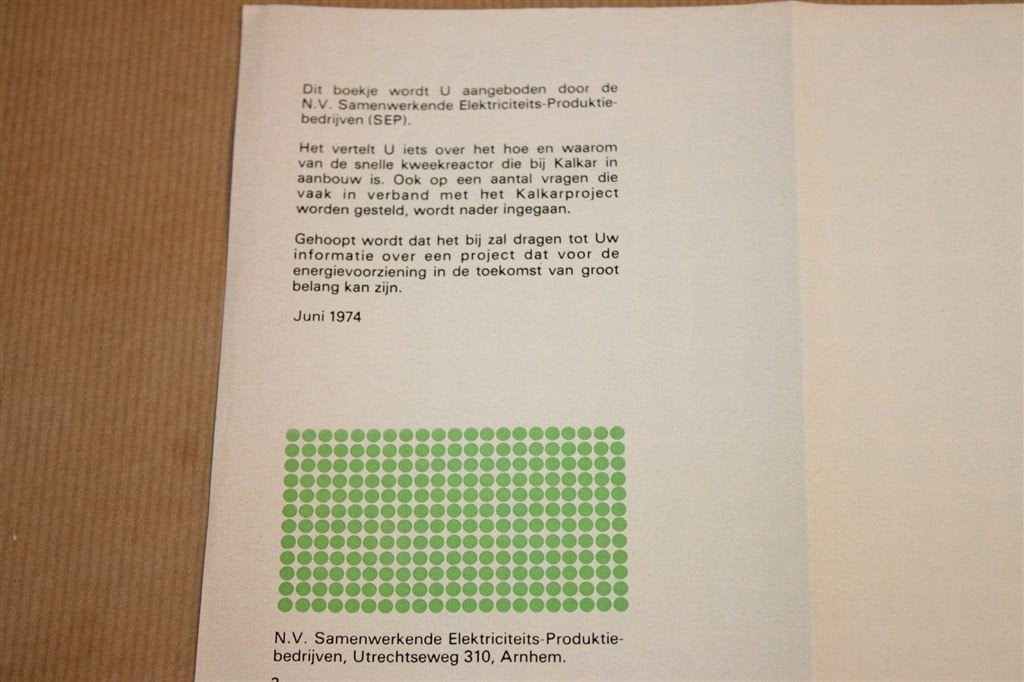 Snelle Kweekreactor Kalkar — Kernenergie, SEP 1974, Ophalen of Verzenden, Gelezen