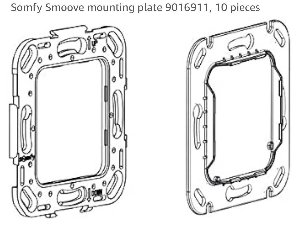 Somfy Smoove montageplaat 9016911, Doe-het-zelf en Verbouw, Ophalen of Verzenden, Nieuw, Overige merken, Overige typen