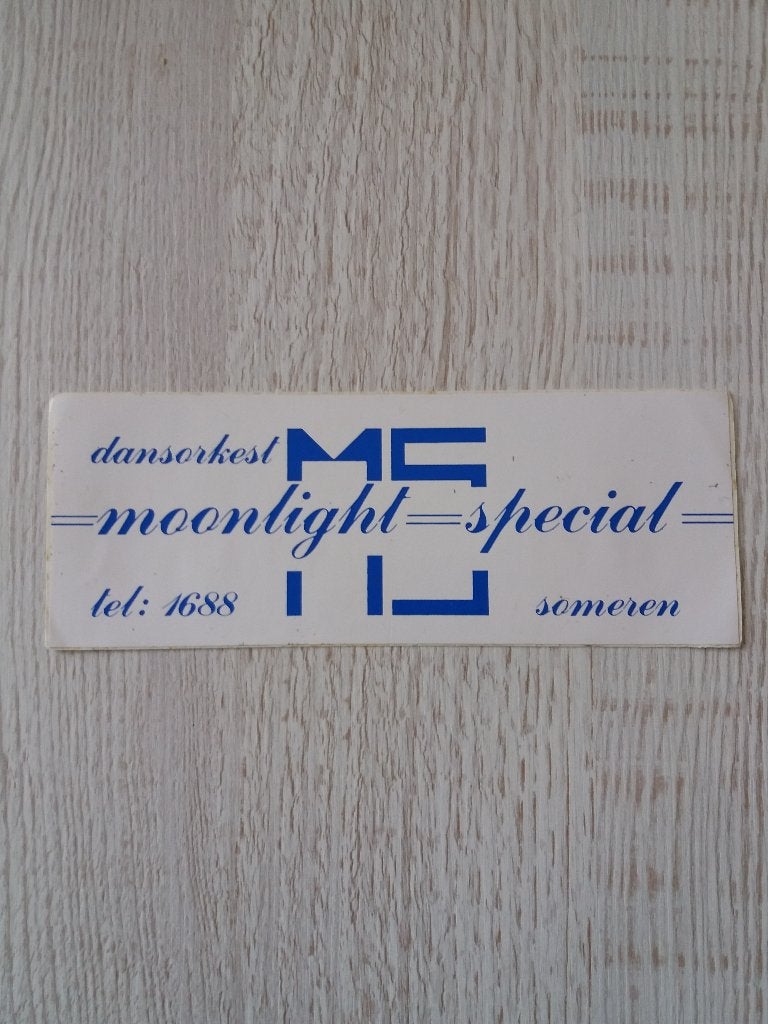 sticker dansorkest moonlight special, Ophalen of Verzenden, Zo goed als nieuw, Overige typen