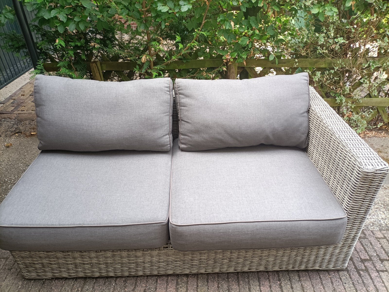 tuinbank rotan kan ook alleen kussens, Tuin en Terras, Tuinbanken, Ophalen, Gebruikt, Rotan