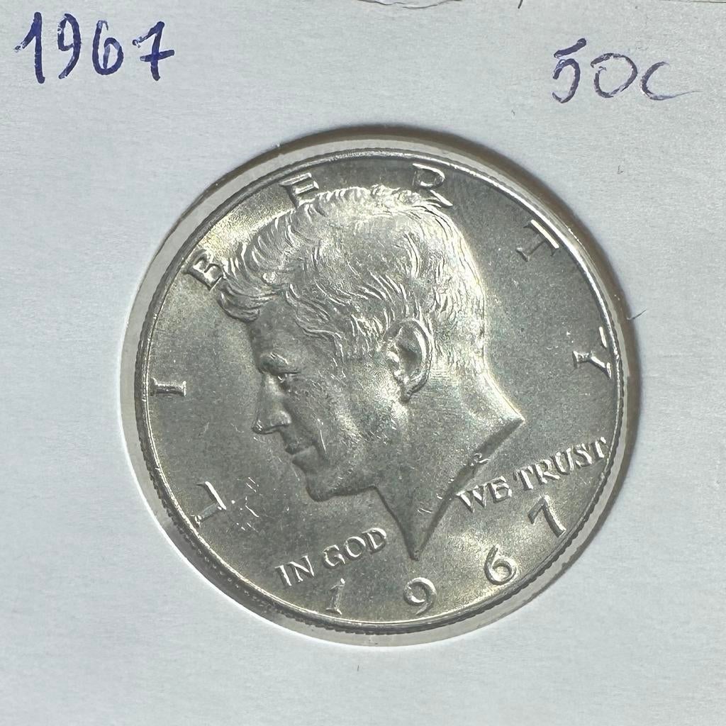 USA 1967 Half Dollar - UNC, Ophalen of Verzenden, Noord-Amerika, Zilver