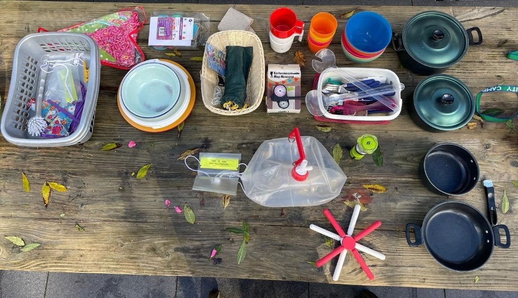 Uitgebreide set camping accessoires voor een prikkie!, Ophalen, Zo goed als nieuw