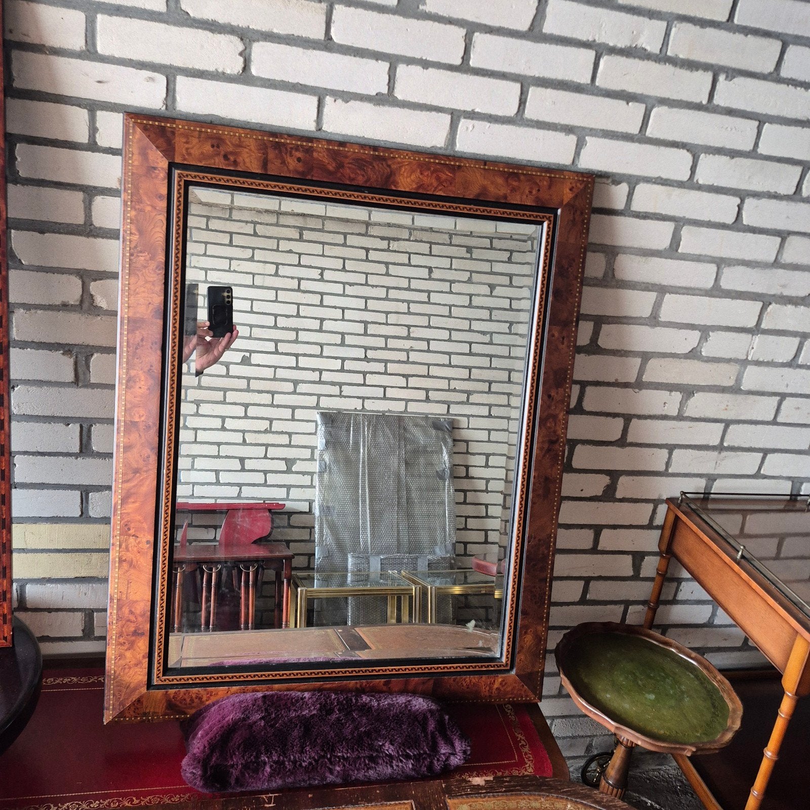 Prachtige spiegel van 100 x 75, Huis en Inrichting, Ophalen, Gebruikt, Rechthoekig, Minder dan 100 cm