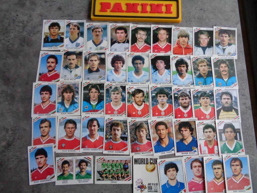 PANINI voetbal stickers WK 86 MEXICO 1986 world cup 43X, Verzenden, Zo goed als nieuw, Meerdere stickers