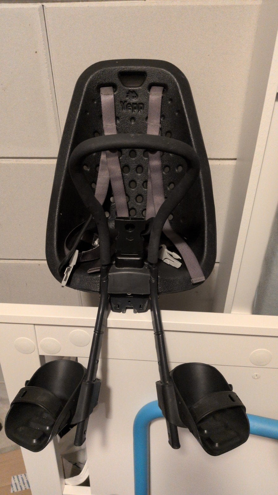 GMG Yepp Mini fietsstoeltje voor, Ophalen, 0 t/m 13 kg, Gebruikt, Voetsteuntjes