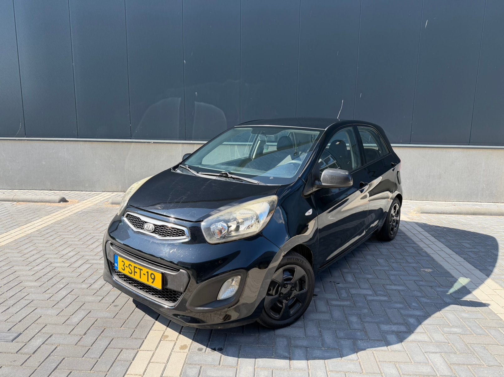 Kia Picanto 1.0 2013 CARPLAY|AIRCO|ELEKTRISCHE RAMEN, Auto's, Voorwielaandrijving, Stof, Zwart, 400 kg