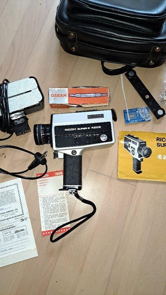 Fimcamera video-camera analoog Ricoh super 8 420z pallas, Ophalen, 8mm, Camera