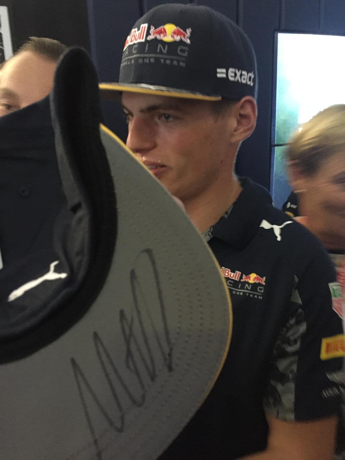 Gesigneerde Max Verstappen Red Bull Racing Cap 2016, Ophalen of Verzenden, Zo goed als nieuw, Formule 1
