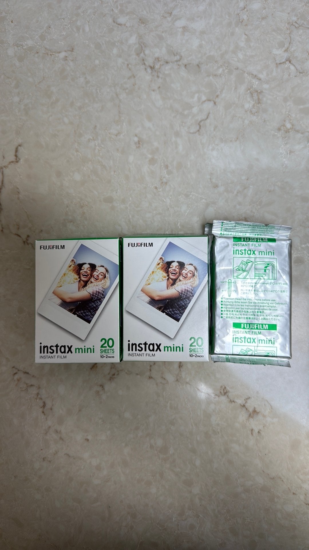 60 stuks Fujifilm Instax Mini Film fotopapier, Audio, Tv en Foto, Fujifilm, Nieuw, Overige formaten, Glanzend