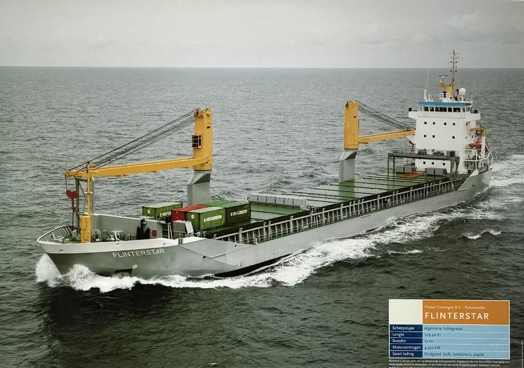 278. Scheepsposter, Harry Zijderveld – Flinterstar., Ophalen of Verzenden