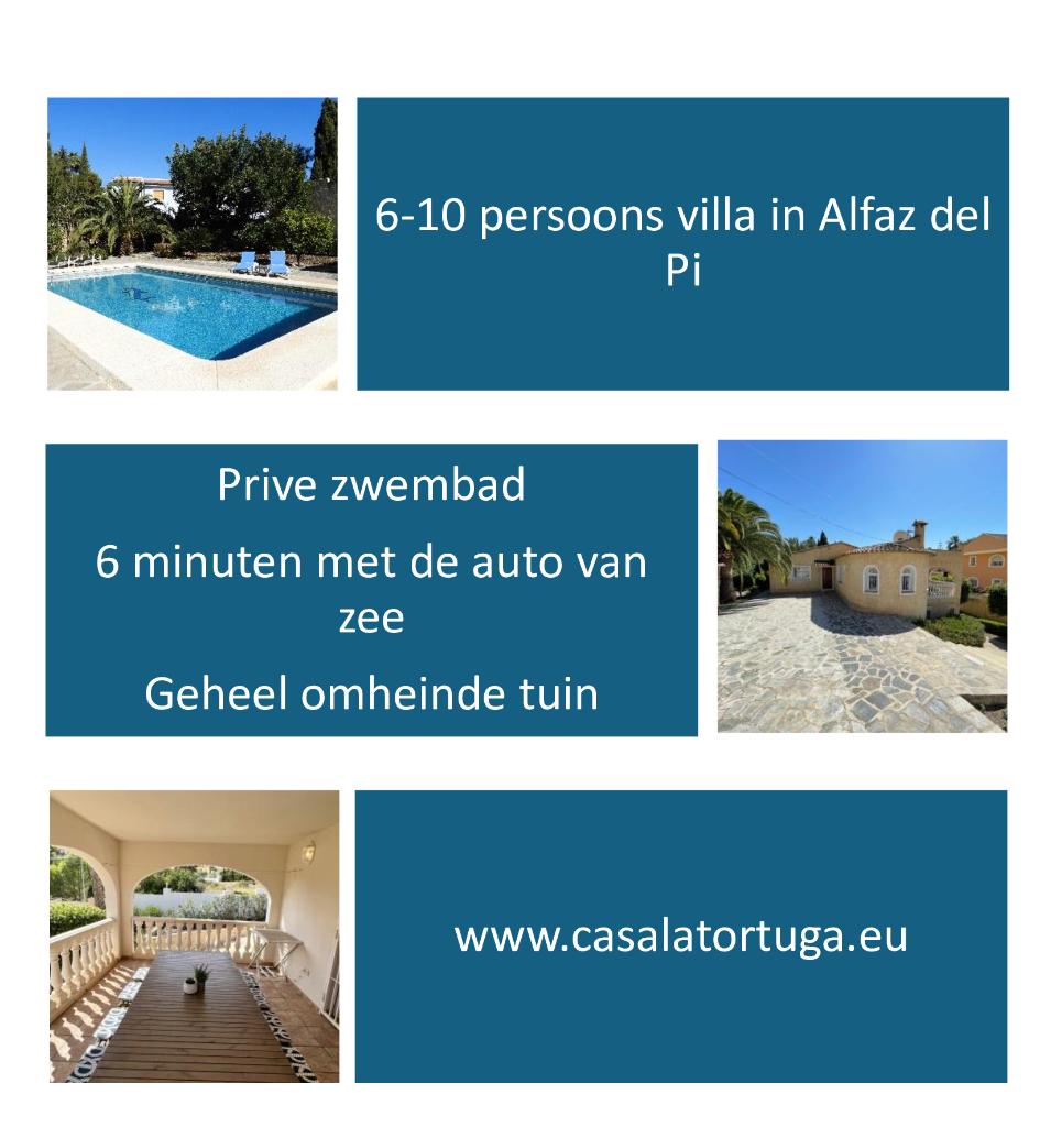 te huur vakantiewoning Spanje Costa Blanca met prive zwembad, 4 of meer slaapkamers, Dorp, Costa Blanca, 10 personen