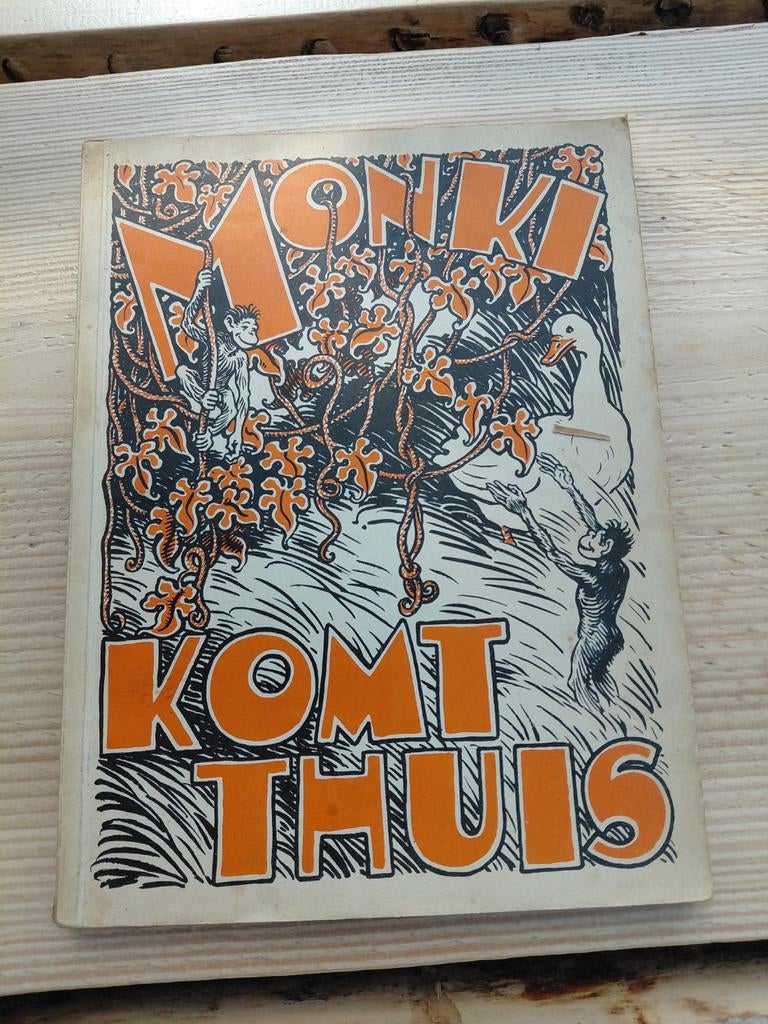 Monki Komt Thuis - Vintage Kinderboek, Boeken, Ophalen of Verzenden, Gelezen, Onbekend, Fictie algemeen