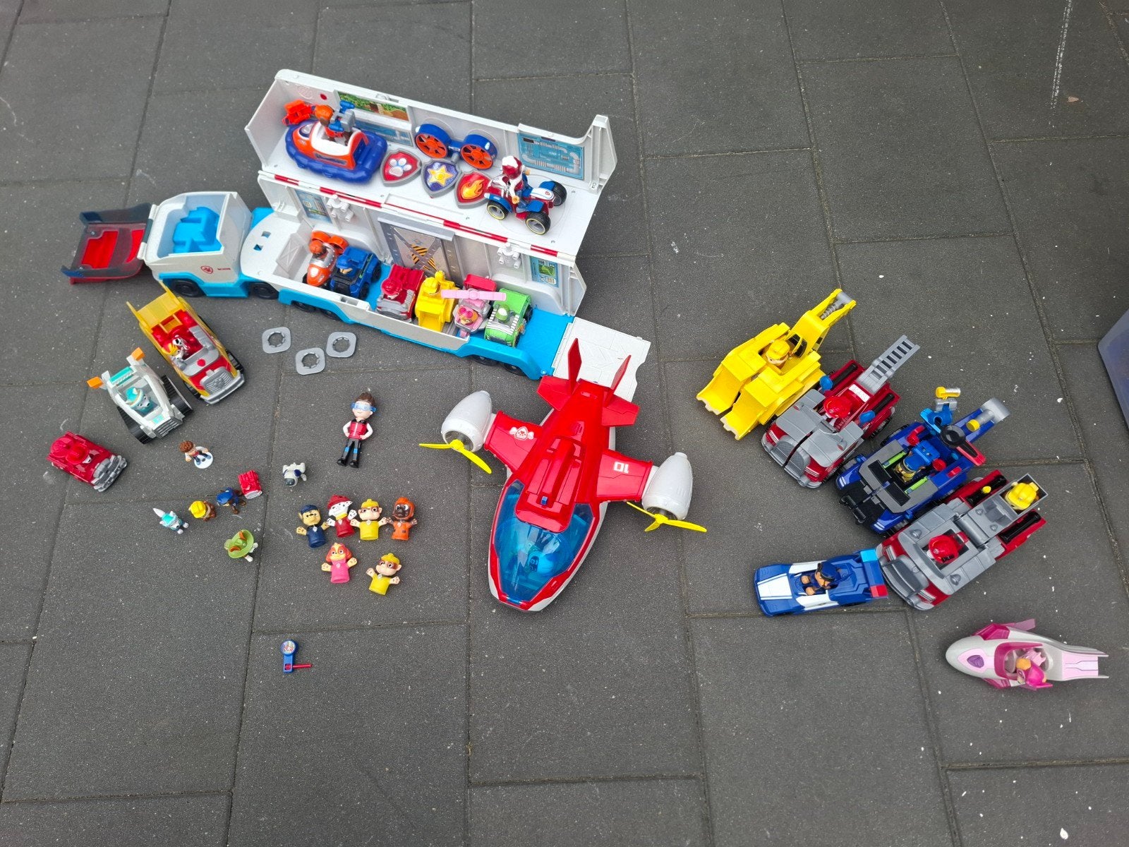Grote Paw Patrol collectie met Patroller, Air Patroller etc, Ophalen, Gebruikt, Jongen of Meisje
