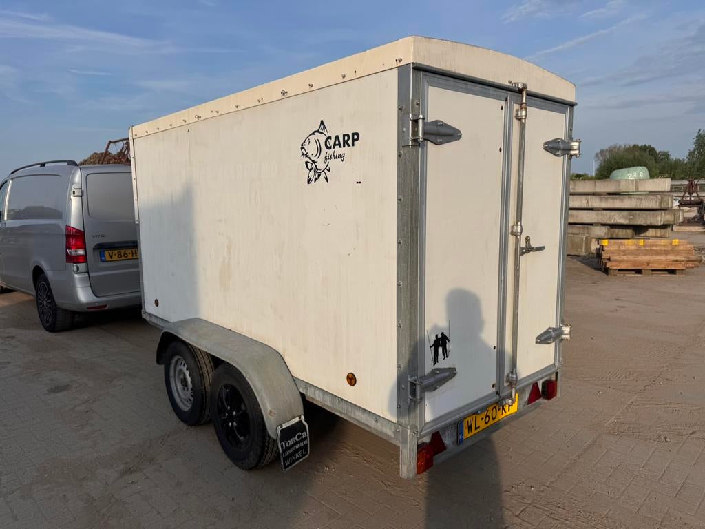 ANSSEMS tandemasser dichte aanhanger 3x130x160 ! Met deuren, Ophalen, Zo goed als nieuw