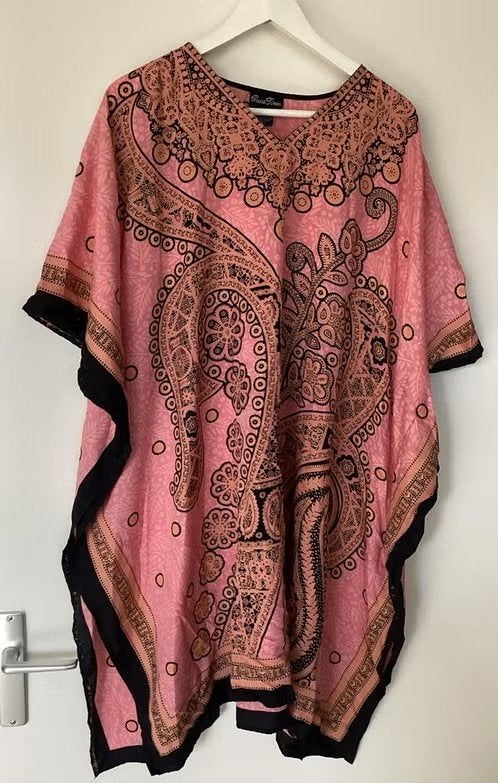 Roze Kaftan met Paisley Print Zomerse Top, Kleding | Dames, Tops, Goood times, Ophalen of Verzenden, Zo goed als nieuw, Korte mouw