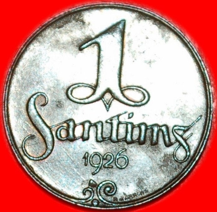 Ⰺ MONSTERS latvia (ex. USSR, russia) 1 SANTIM 1926!, Ophalen of Verzenden, Centraal-Azië, Losse munt