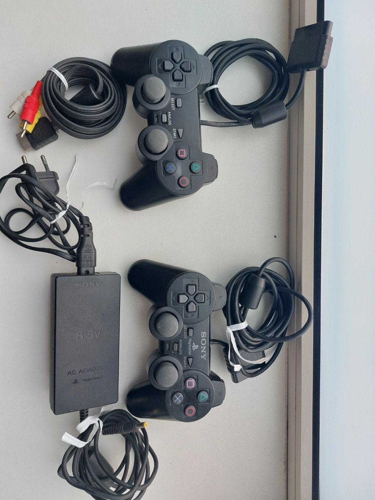 PlayStation 2 Slim Console met 2 Controllers, Ophalen, Gebruikt, Zwart, Met 2 controllers