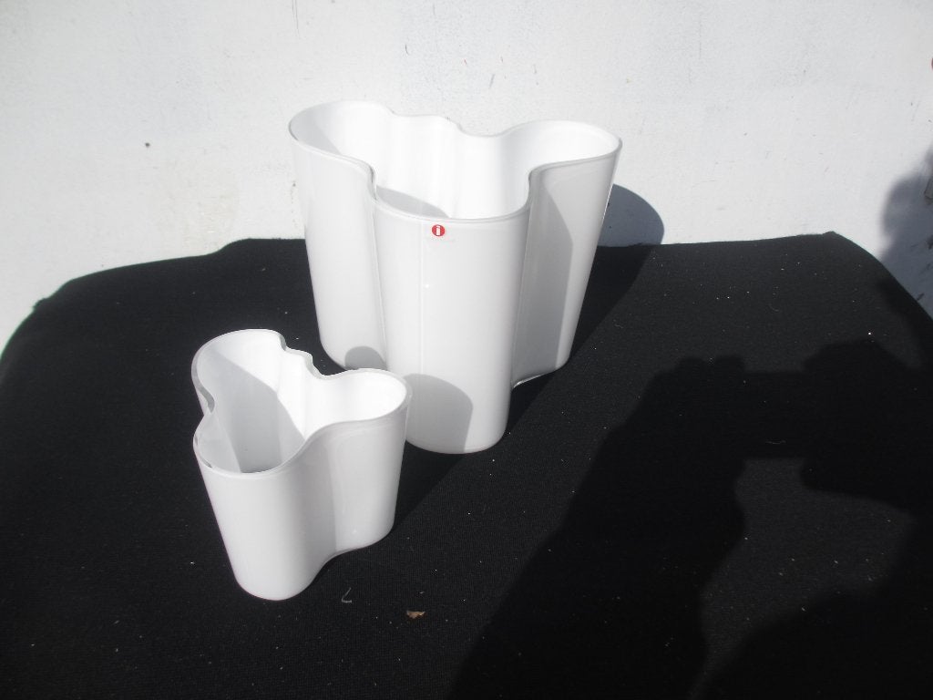 Iittala Alvar Aalto vaas 95mm opaalwit/linnen