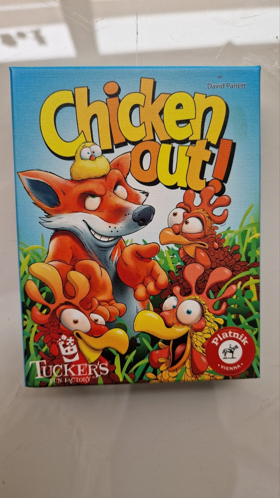 Chicken Out! Kaartspel - Piatnik, Vijf spelers of meer, Ophalen of Verzenden, Zo goed als nieuw, Piatnik