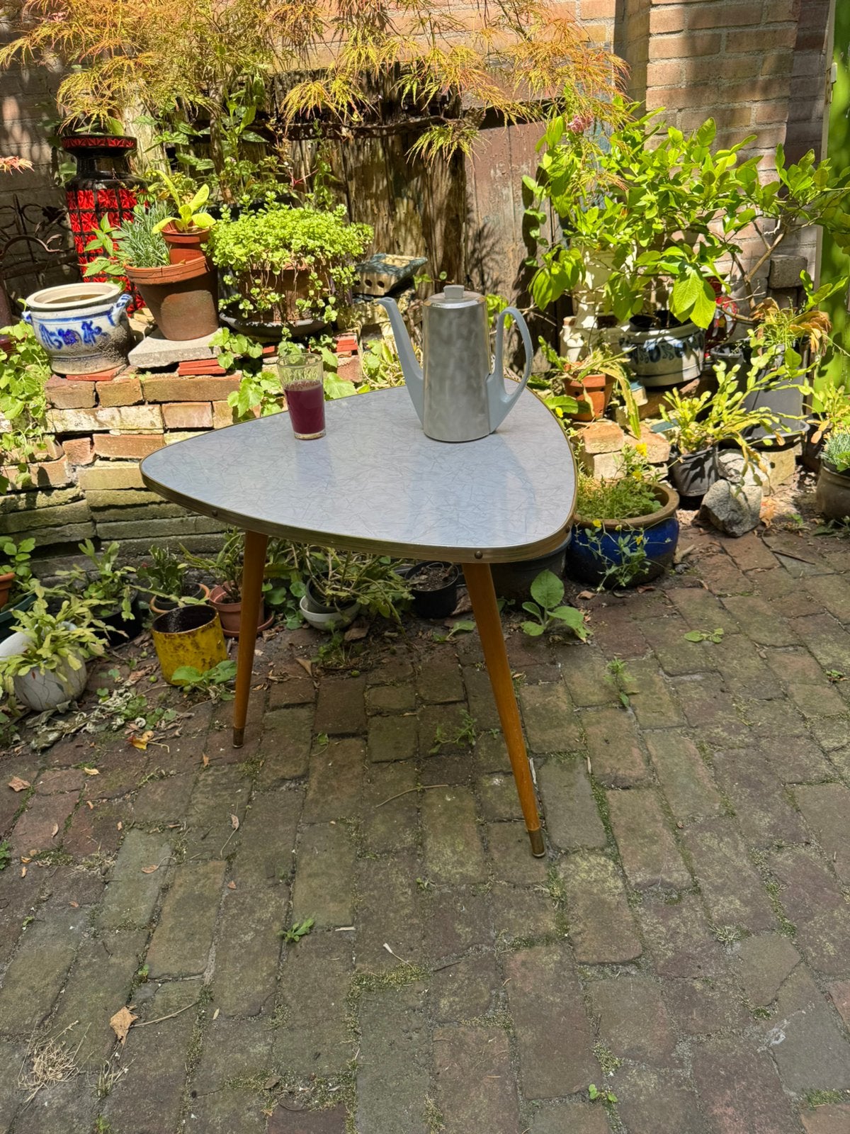 Tuintafel,Coffeetable,fifties,sixties,Rockabilly,vintage, Ophalen of Verzenden, Gebruikt, Rechthoekig, Hout