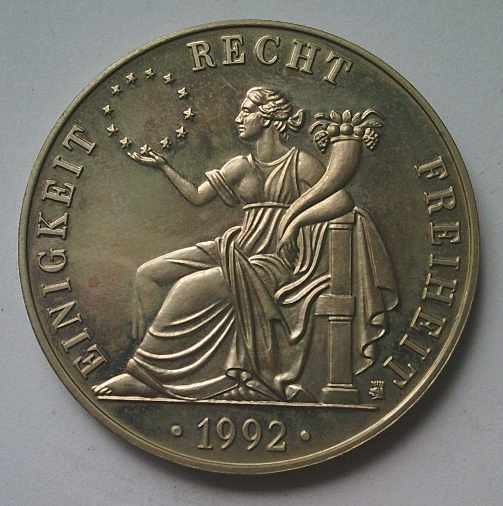 Duitsland 1 ECU 1992., Postzegels en Munten, Verzenden, Overige materialen, Buitenland