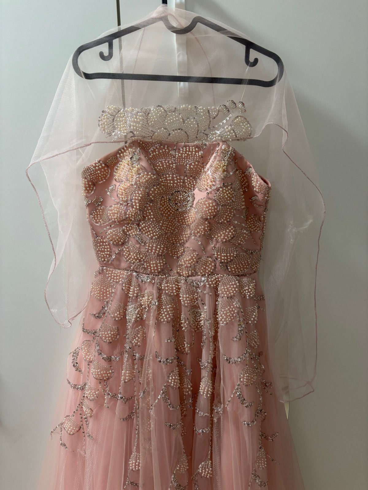 Elegante Roze Feestjurk XS - Perfect voor Speciale Gelegenhe, Kleding | Dames, Gelegenheidskleding, Ophalen, Galajurk, Zo goed als nieuw