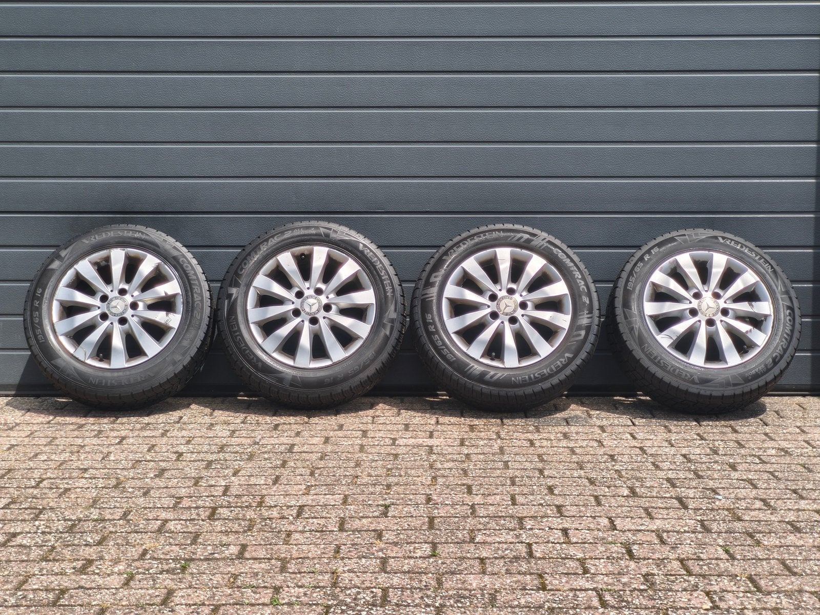 MERCEDES VITO 16 INCH LM VELGEN / VREDESTEIN / 4SEASON / 7MM, Ophalen, Gebruikt, 16 inch, Banden en Velgen