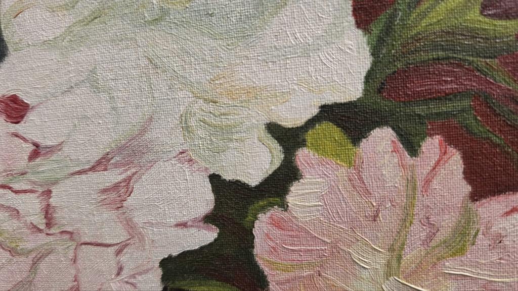 . Hurkmans | Groot Bloemstilleven | Olieverf op Doek, Antiek en Kunst, Ophalen of Verzenden