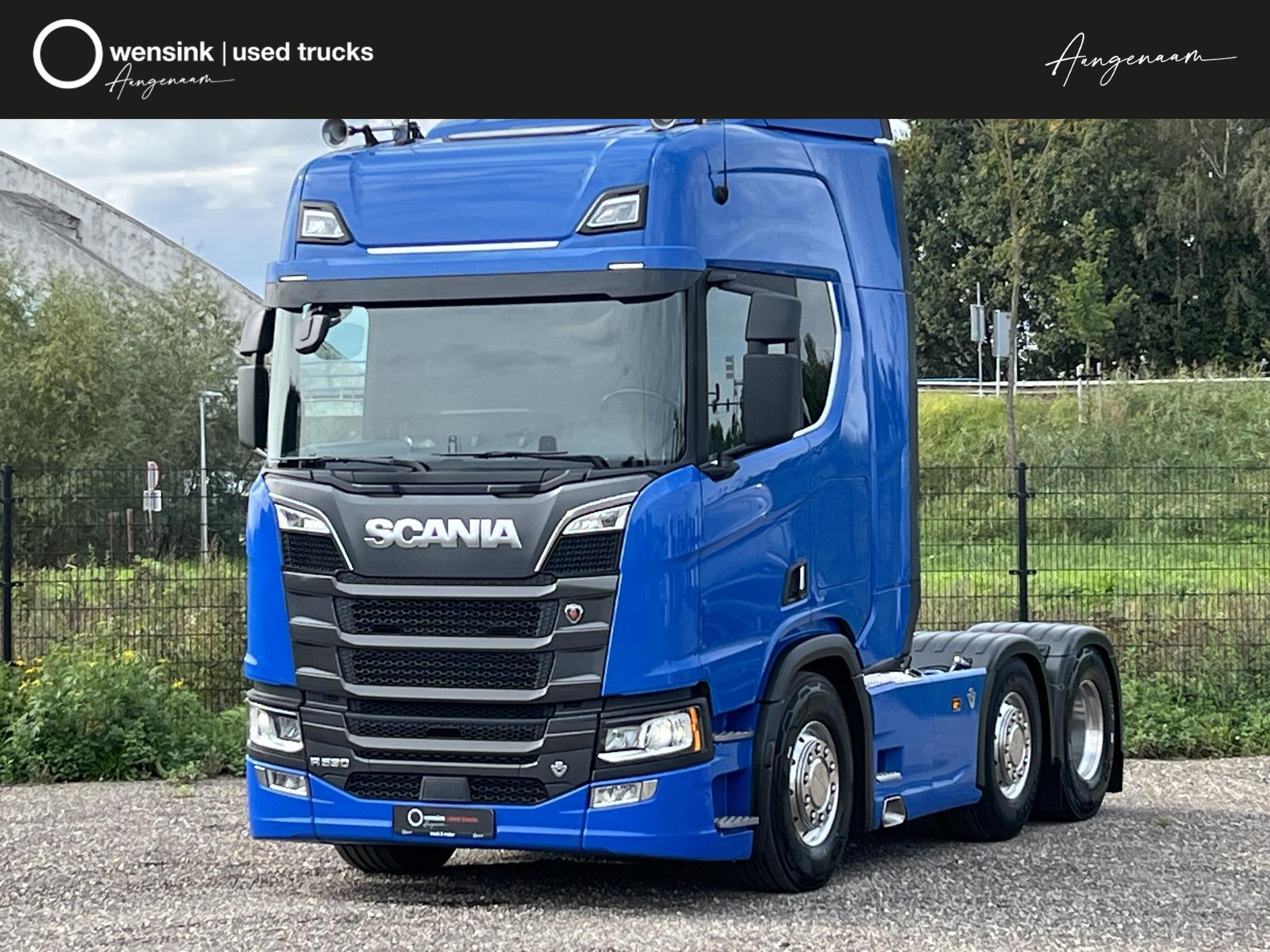 Scania R590 V8 6x2/4 | Retarder | Alcoa's | Parking Clima |, Automaat, Stof, Scania, Blauw