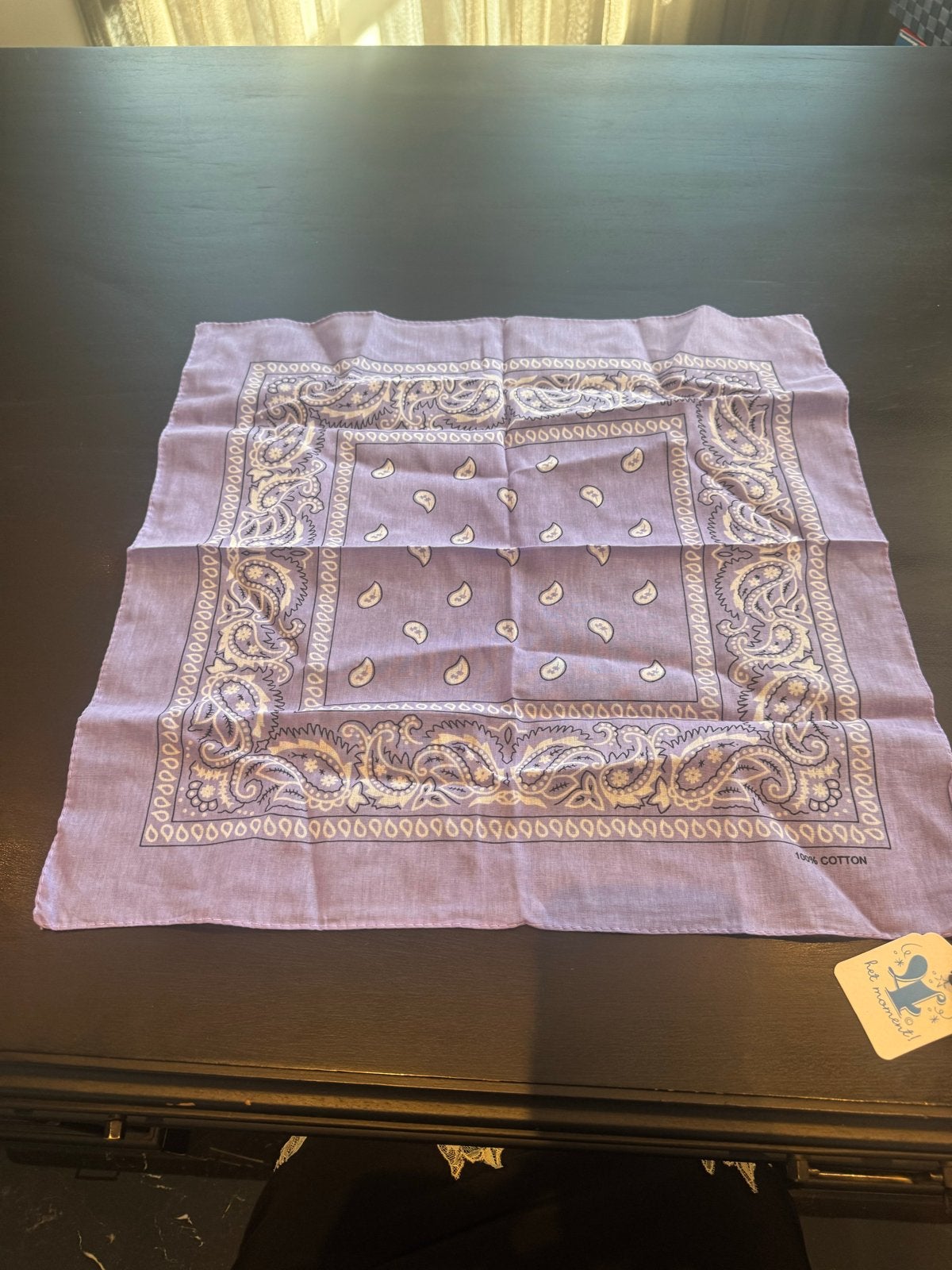 Nieuwe paarse bandana met paisley patroon, Ophalen of Verzenden, Nieuw