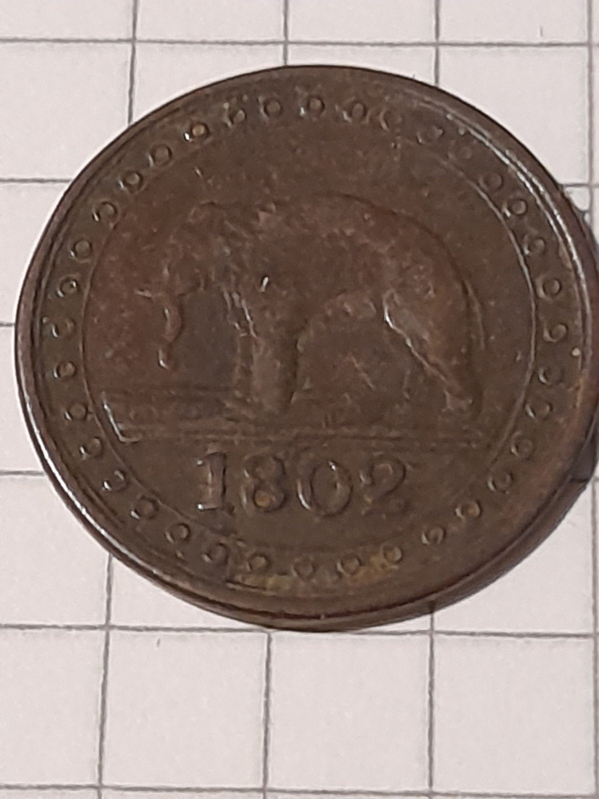 Mooie Rixdollar 1/192 uit Ceylon, jaar 1802, Ophalen of Verzenden, Zuid-Azië, Losse munt