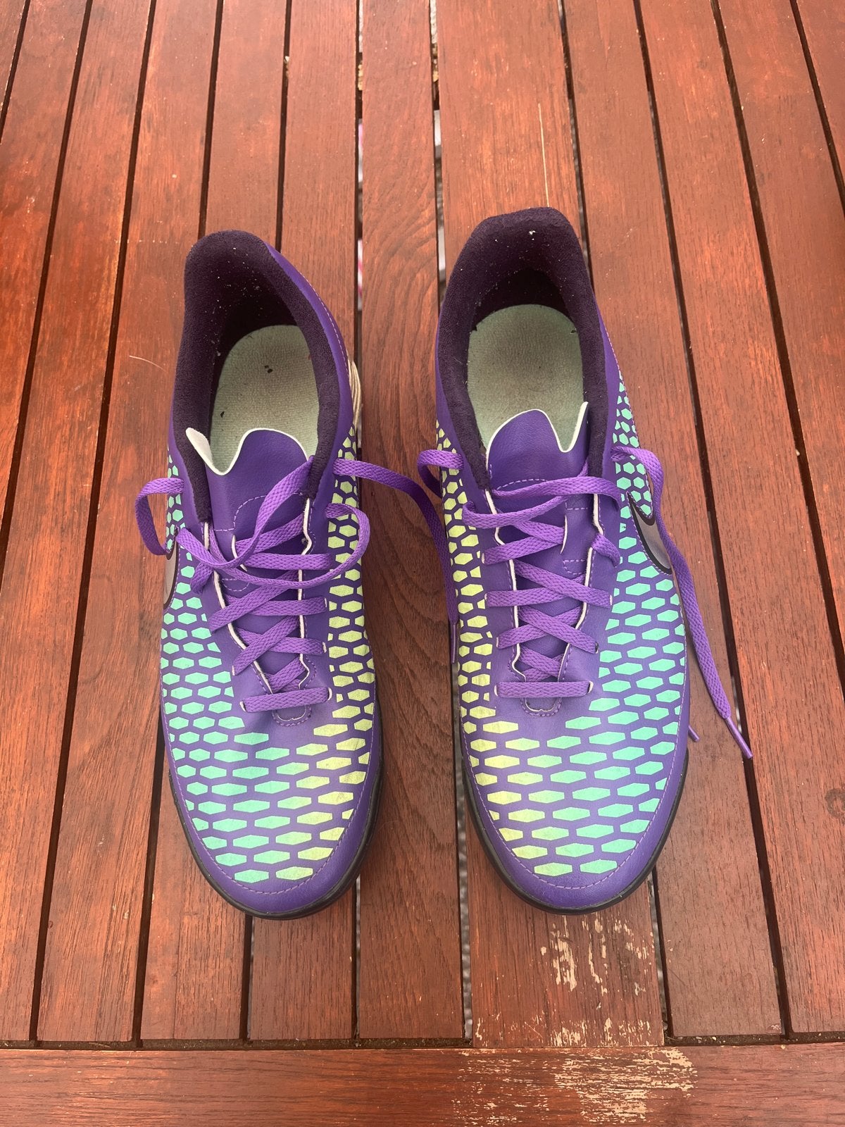 Paarse Nike Magista voetbalschoenen - Maat 46, Sport en Fitness, Voetbal, Ophalen of Verzenden, Zo goed als nieuw, Schoenen