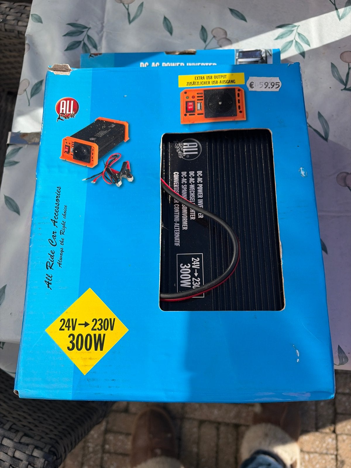 All Ride DC-AC Omvormer 24V-230V 300W, Ophalen of Verzenden, Nieuw, Universele onderdelen