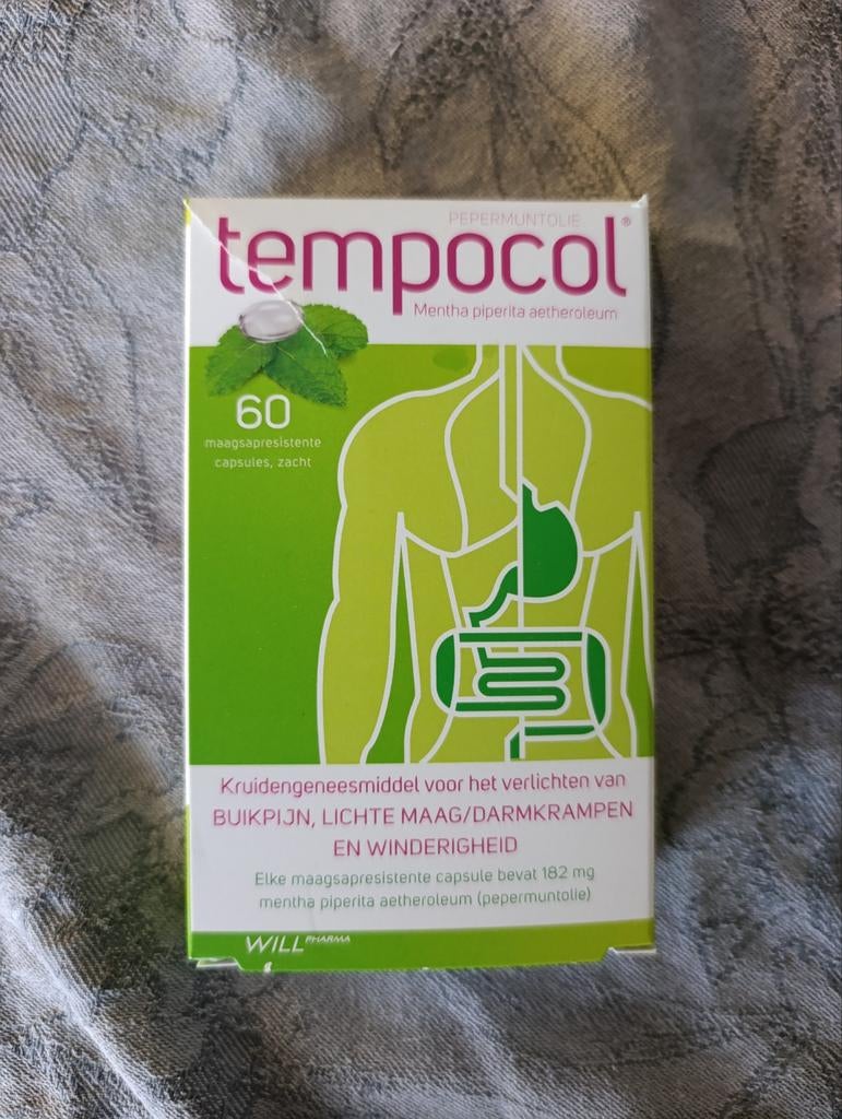 Tempocol Pepermuntolie Maagsapresistente Capsules, Ophalen of Verzenden, Nieuw, Overige typen
