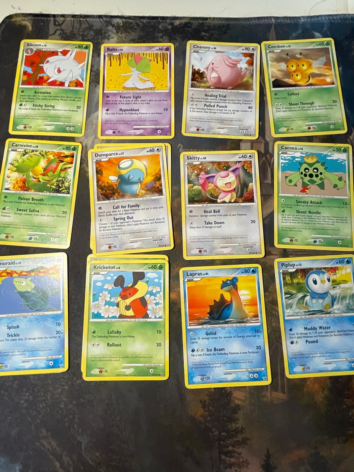 12 Pokémon Platinum Common Kaarten Lot, Ophalen of Verzenden, Gebruikt, Meerdere kaarten