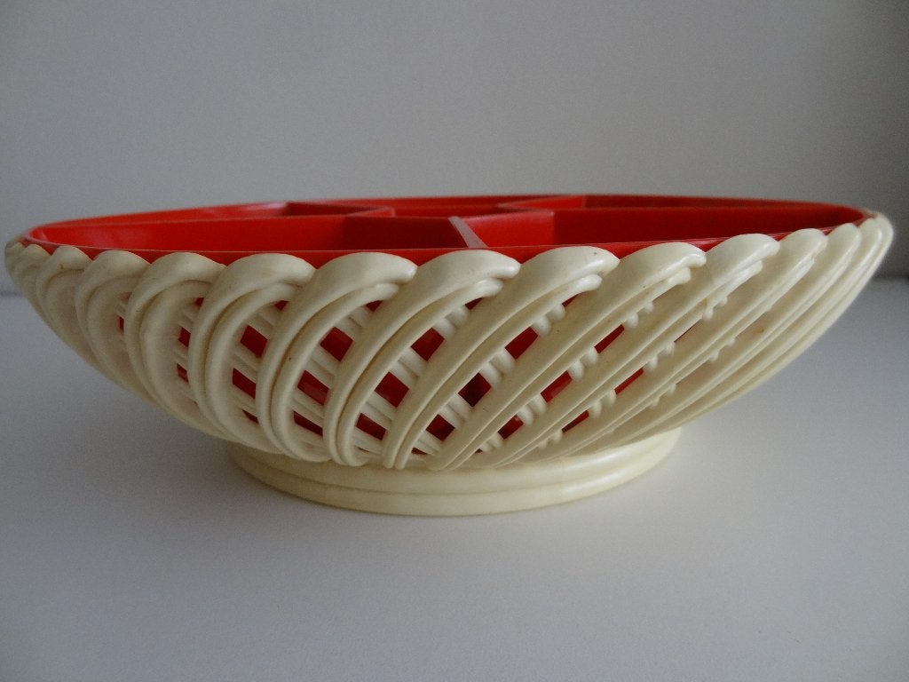 Vintage snackschaal Emsa, Ophalen, Kunststof, Gebruikt, Schaal