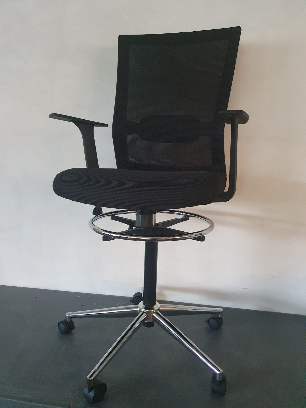 ergonomische hoge bureau stoel balistoel tekenstoel, Ophalen, Zwart