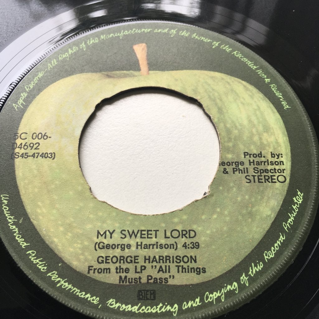 SGHC George Harrison collectie 6 singles €15 Ook los te koop, Gebruikt, 7 inch, Ophalen of Verzenden, Fotohoes