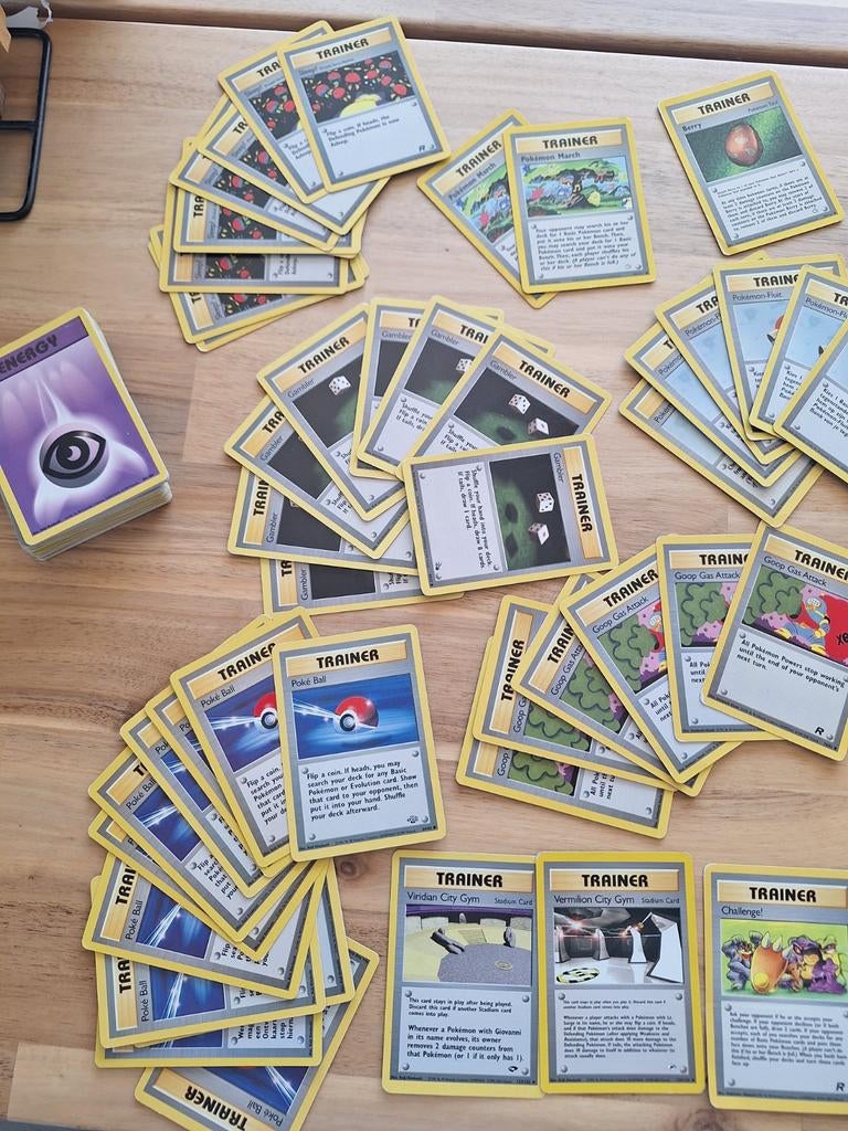 Pokémon Trainer Kaarten: Fossil, base jungle en meer, Ophalen of Verzenden, Gebruikt, Meerdere kaarten