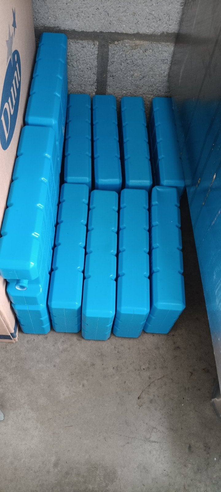 Blauwe koelelementen voor koelbox of koeltas, Ophalen of Verzenden, Gebruikt, Koel-accessoire, Koelelement