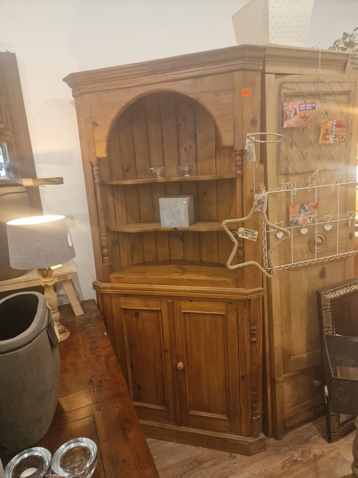 Hoekkast oud Engels, Huis en Inrichting, Ophalen, 200 cm of meer, 50 tot 100 cm, Zo goed als nieuw